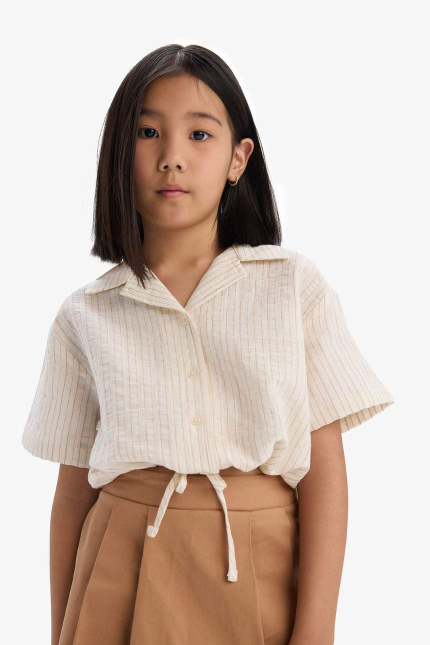 Defacto Çocuk Short Sleeve Shirt D9146A8 - Beyaz