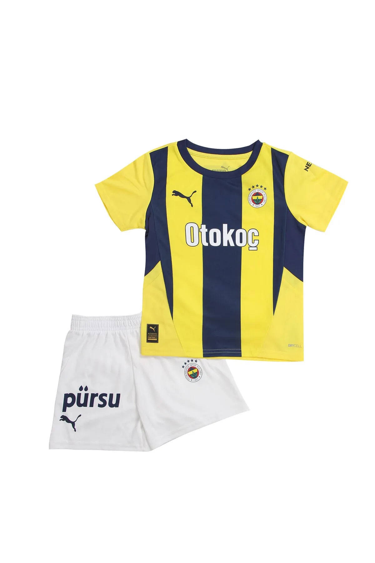 Puma Fenerbahçe İç Saha Mini Kit Çocuk Forma Takımı 775365 - Sarı/Mavi