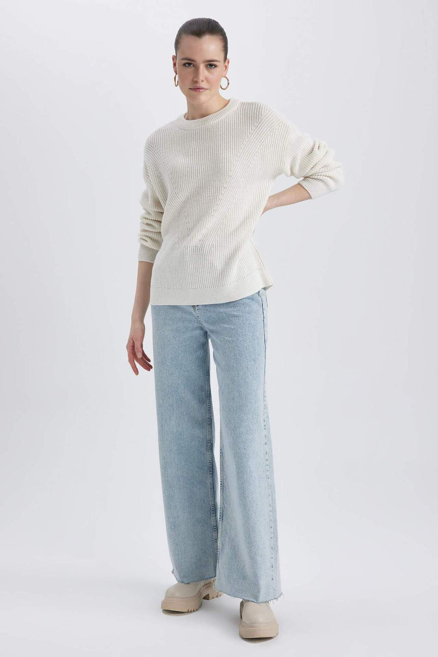 Defacto Kadın Pullover H6905Az - Ekru