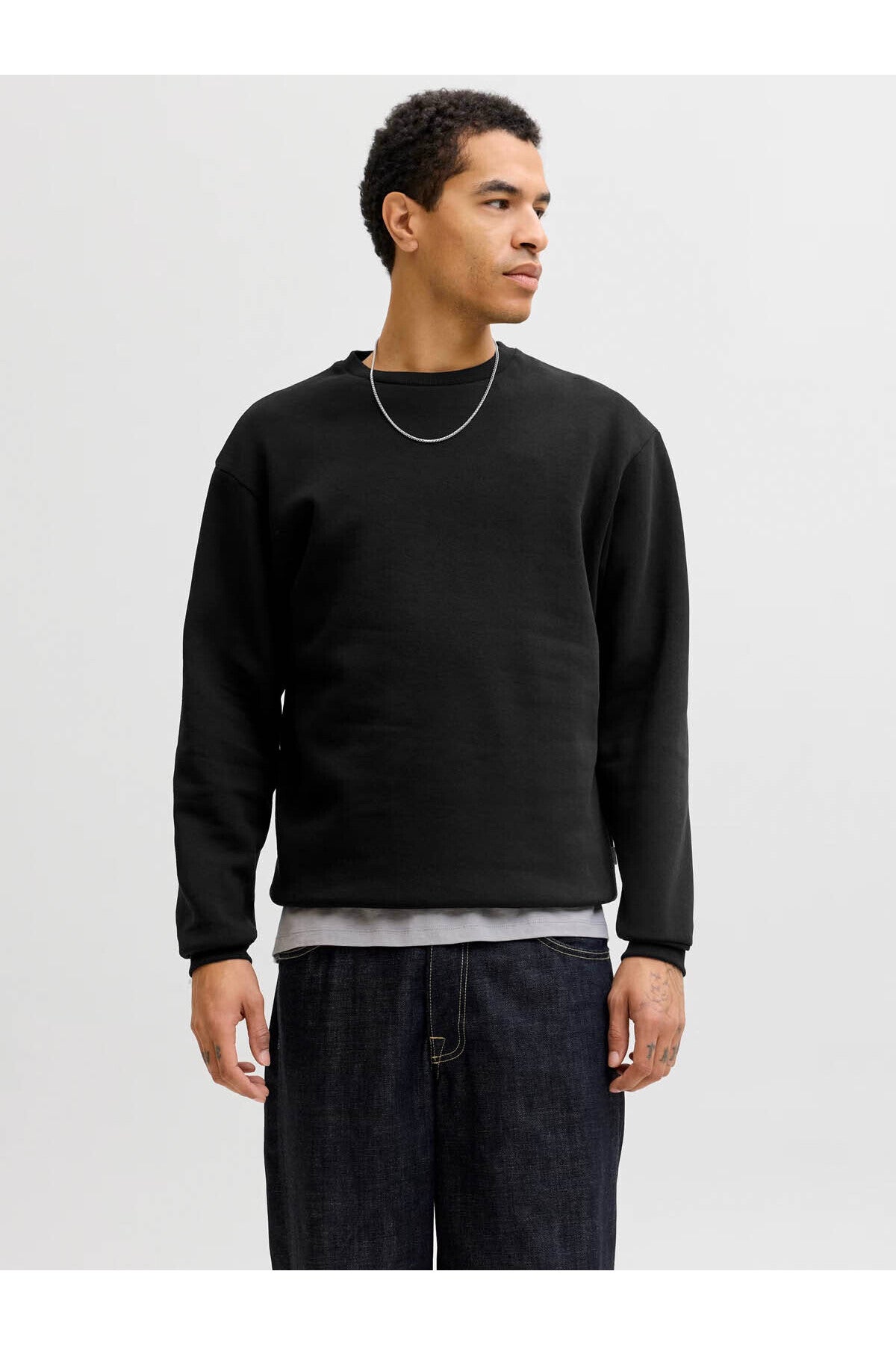 Jack & Jones Bradley Erkek Sweatshirt 12249341 - Siyah