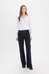 Defacto Kadın Trousers E5707Ax - Mavi/Siyah