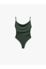 KOTON KADIN TANKTOPS 5SAL30254IK - Koyu Yeşil