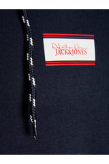 Jack & Jones Buster Erkek Kapüşonlu Fermuarlı Sweatshirt 12298627 - Mavi