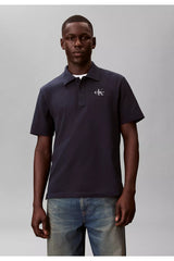 Calvin Klein Erkek SS EZ MONOLOGO CASUAL PIQUE POLO LV04RF209G - Mavi