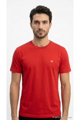 Calvin Klein Classic Monogram Erkek T-Shirt LV04RD254G - Kırmızı