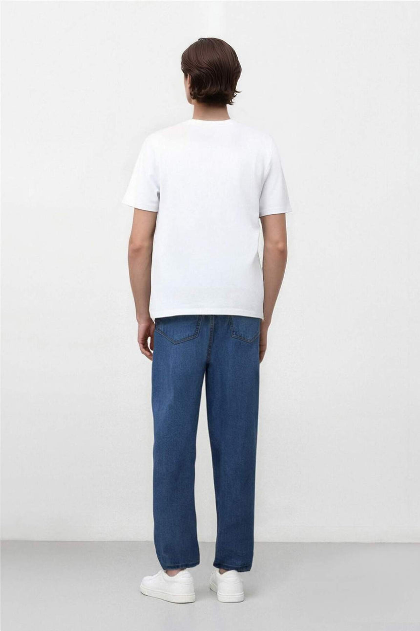 DeFacto Erkek Wide Leg Jean Pantolon B5783AX - Mavi