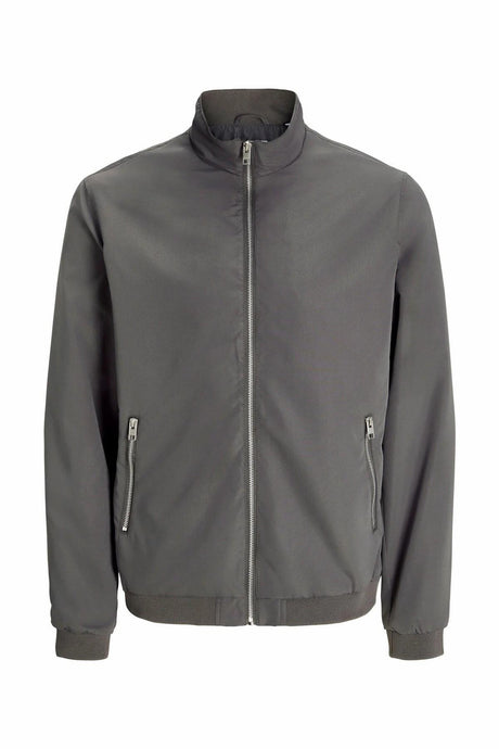 JACK&JONES JJERUSH HARRINGTON BOMBER NOOS 12204277 - Koyu Gri