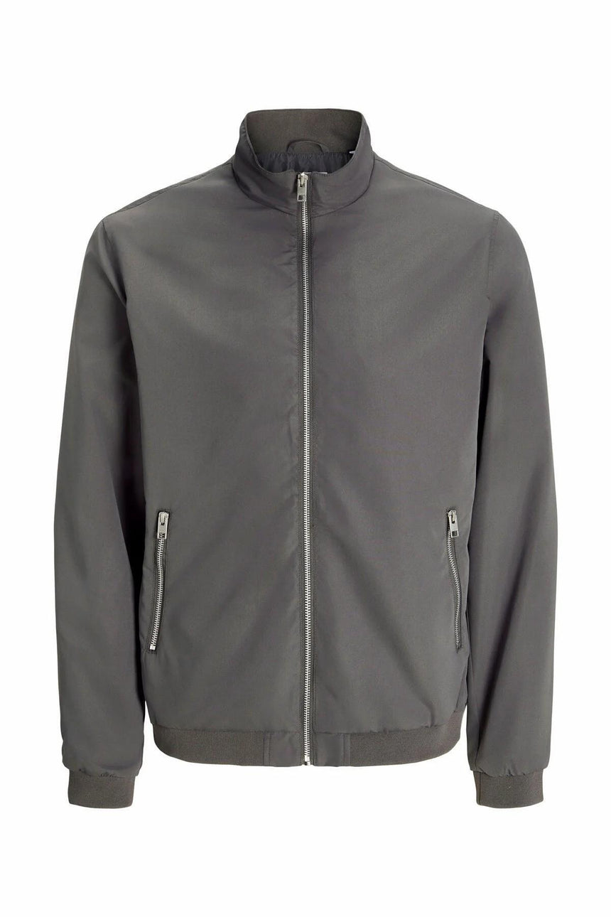JACK&JONES JJERUSH HARRINGTON BOMBER NOOS 12204277 - Koyu Gri