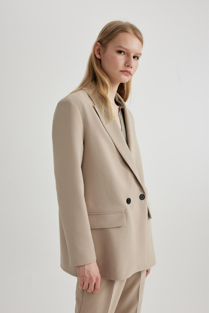 Defacto Kadın Blazer C2457AX - Açık Kahve