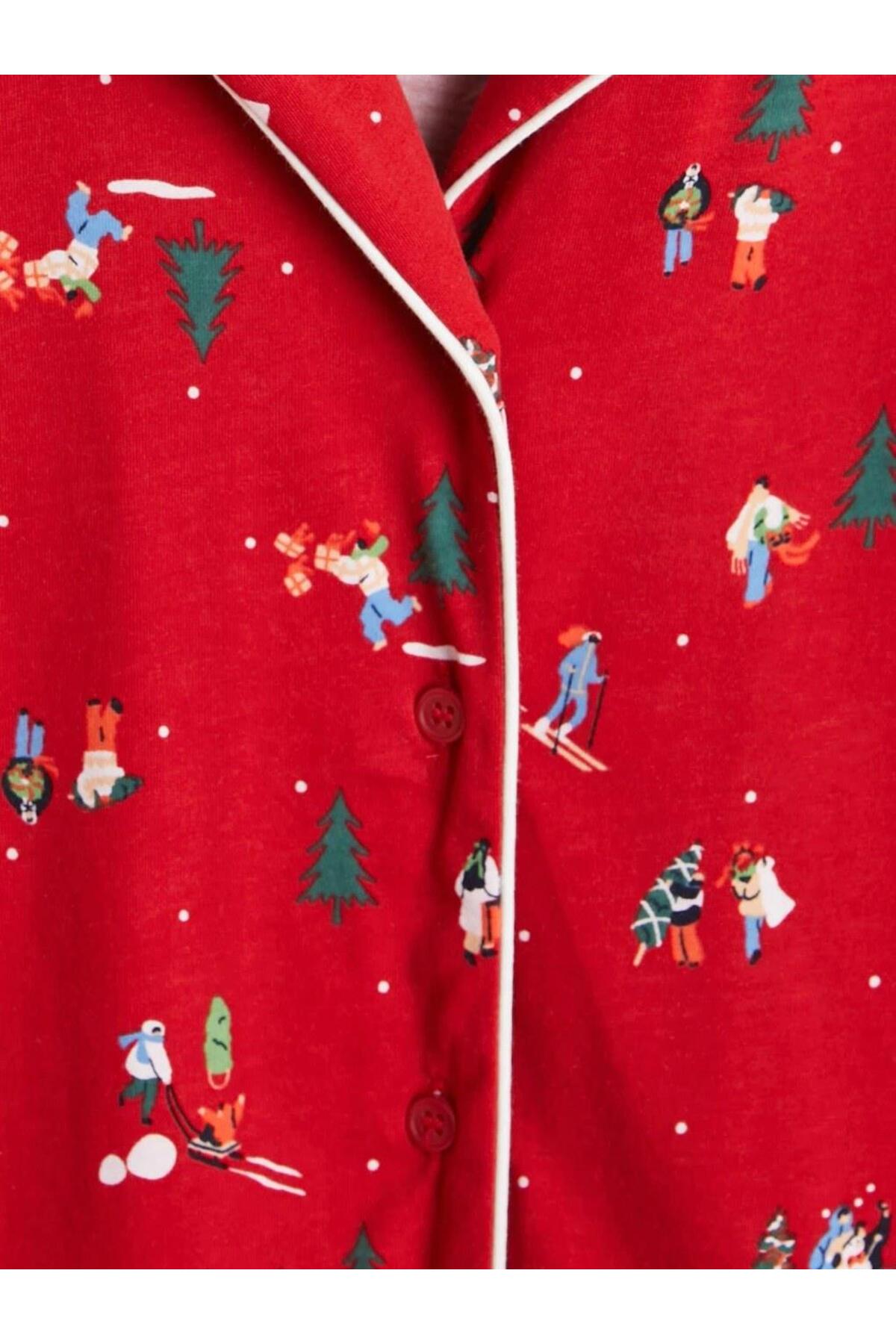 LC Waikiki Kadın Pijama Takımı W6Q416D8 - Kırmızı