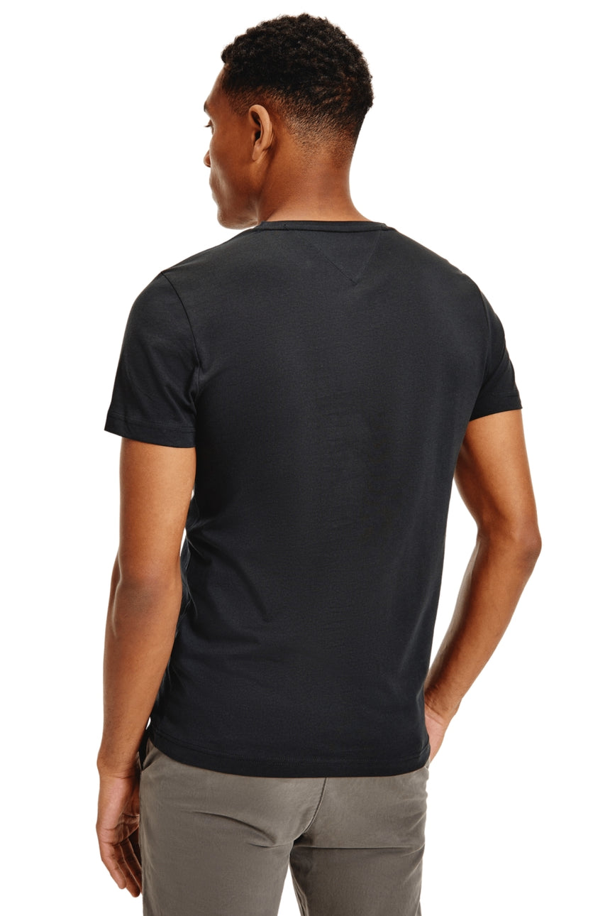 Tommy Hilfiger ERKEK CORE TOMMY LOGO TEE MW0MW11465 - Sİyah