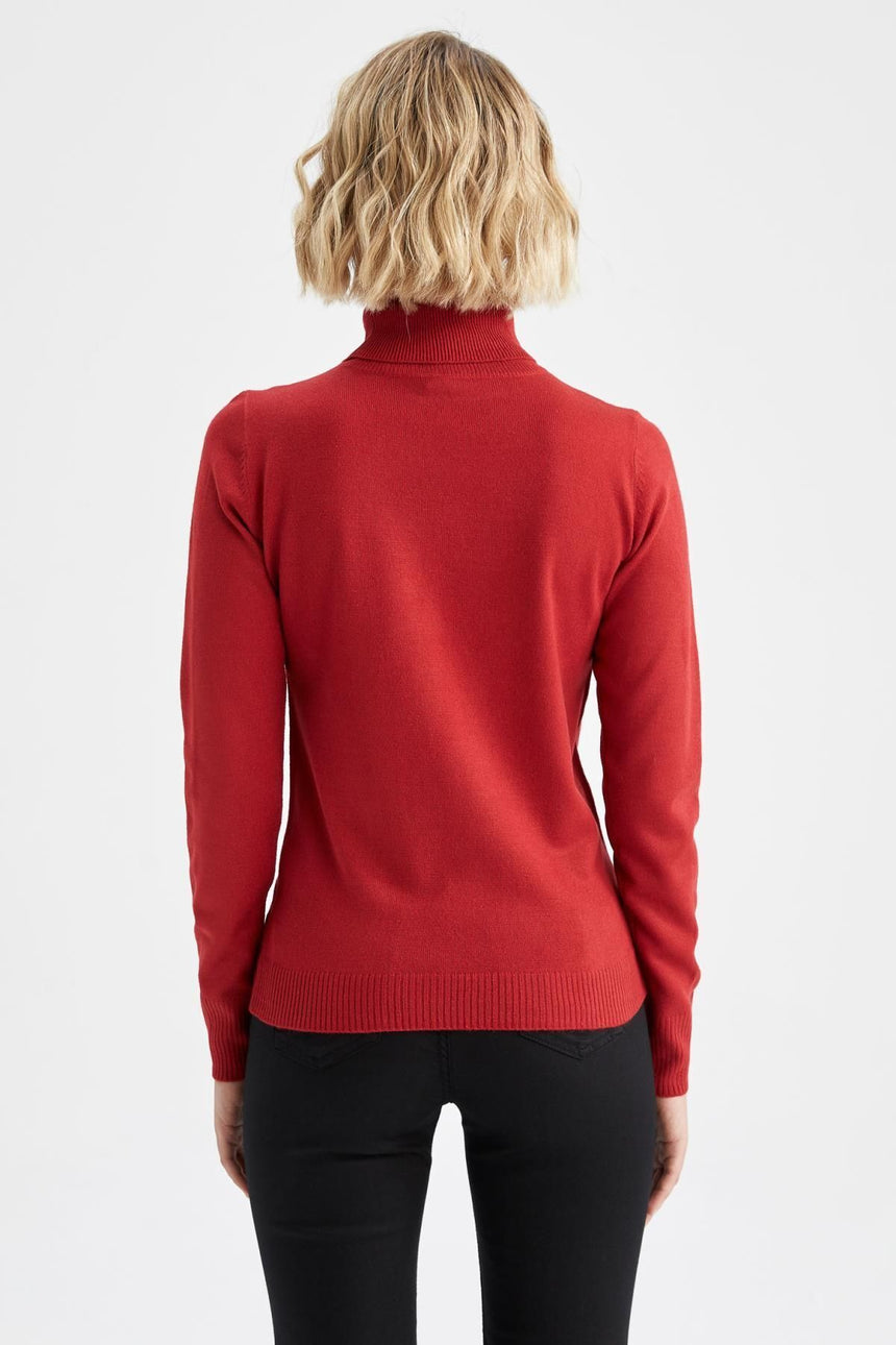 Defacto Kadin Pullover H1651Az - Kırmızı