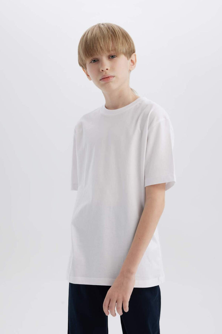 Defacto Çocuk Short Sleeve T-Shirt K1687A6 - Beyaz