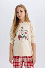 Defacto Çocuk Knitted Pyjamas D8790A8 - Kum Beji