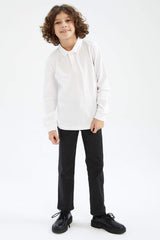DeFacto L0288A6 Çocuk Polo Yaka T-Shirt - Beyaz