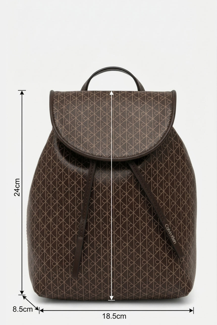 Calvin Klein Kadın EMBLEM AOP MINI BACKPACK LV04F3507G - Kahverengi