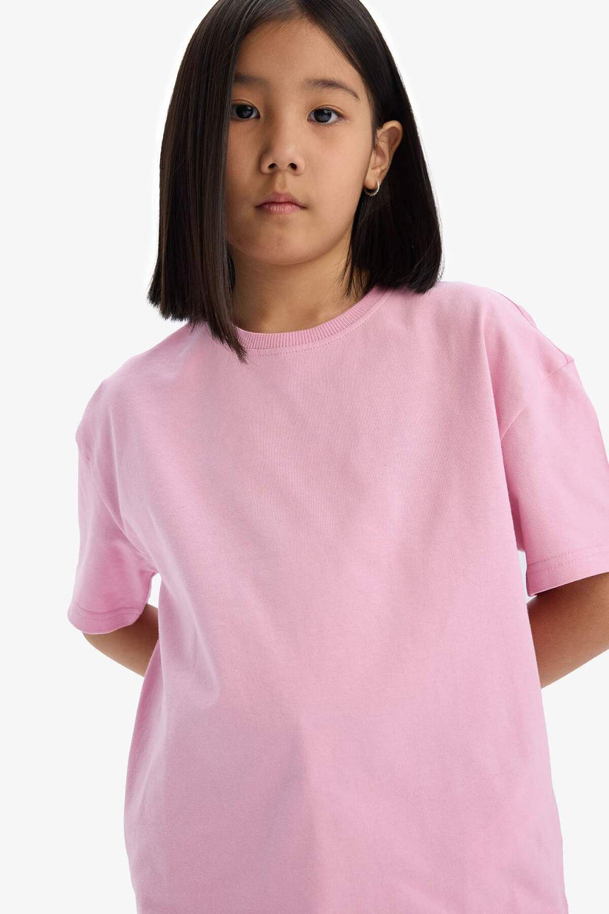 Defacto Çocuk Short Sleeve T-Shirt D9099A8 - Pembe