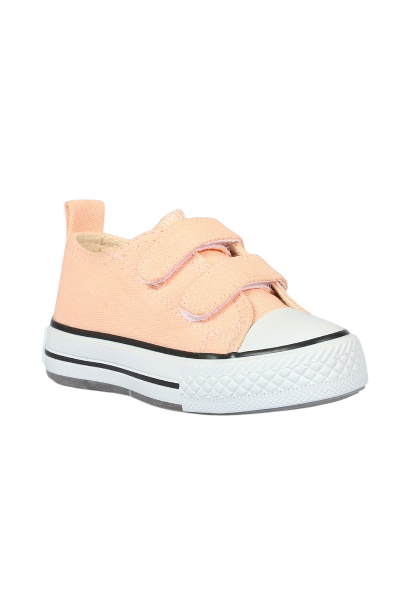 Sporline Vicco pudra pembe renkli, cırt cırtlı kanvas kadın sneaker modeli