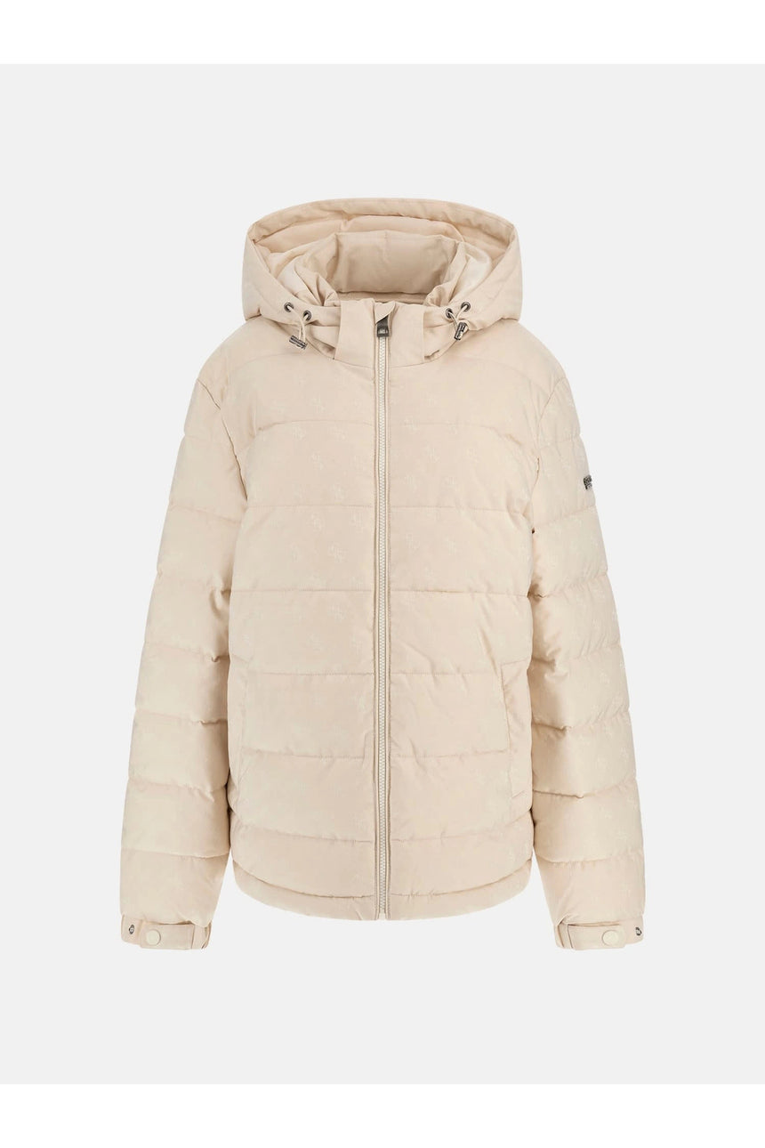 GUESS ERKEK MONOGRAM PUFFA JACKE M5BL0BW2322 - Krem