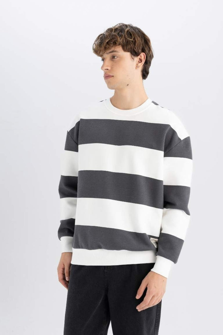 Defacto Erkek Sweat Shirt A9066Ax - Antrasit