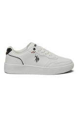 Sporline U.S. Polo Assn. beyaz renkli, microfiber ve tekstil malzemeden üretilmiş şık erkek sneaker ayakkabı