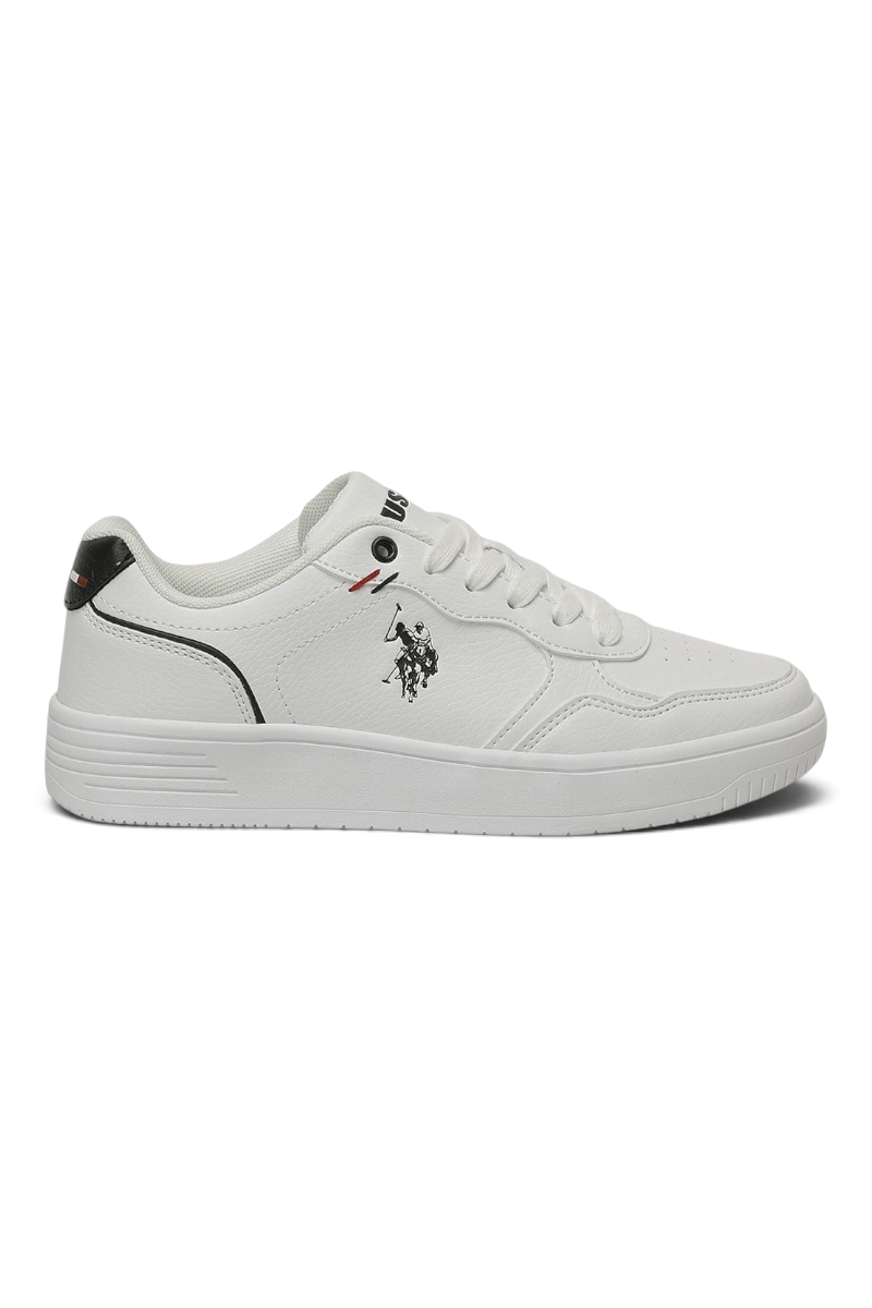 Sporline U.S. Polo Assn. beyaz renkli, microfiber ve tekstil malzemeden üretilmiş şık erkek sneaker ayakkabı