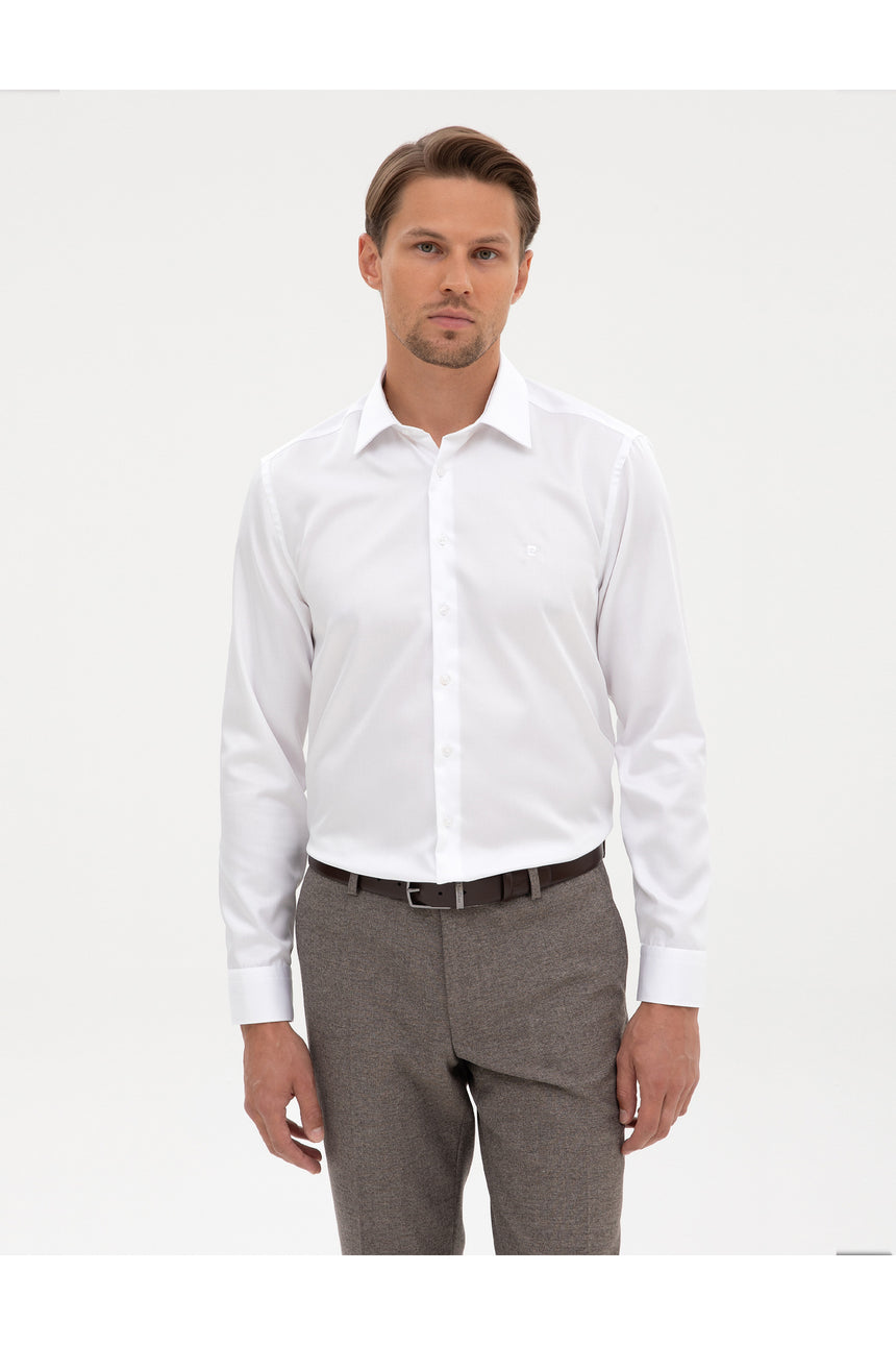 pierre cardin erkek dokuma gömlek  2325896 - Beyaz