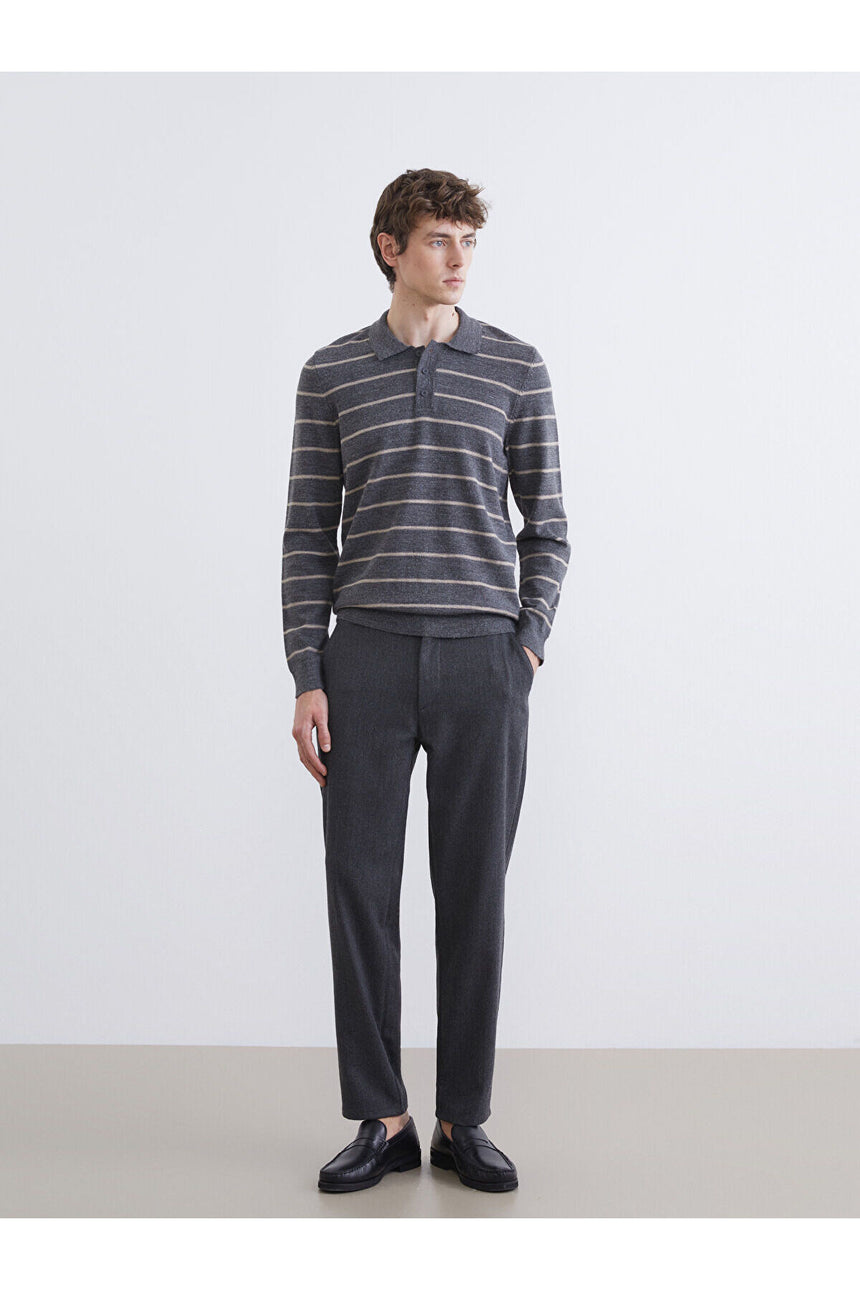 LCW ERKEK W5MT04H8 PNT,MC-HERRINGBRUSHPANT-SET - Antrasit