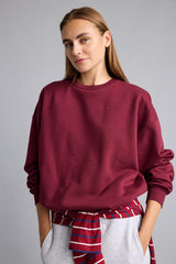 DeFacto Kadın Sweatshirt F9628AX - Bordo