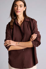 Defacto Kadın Long Sleeve Shirt E4350AX - Kahverengi