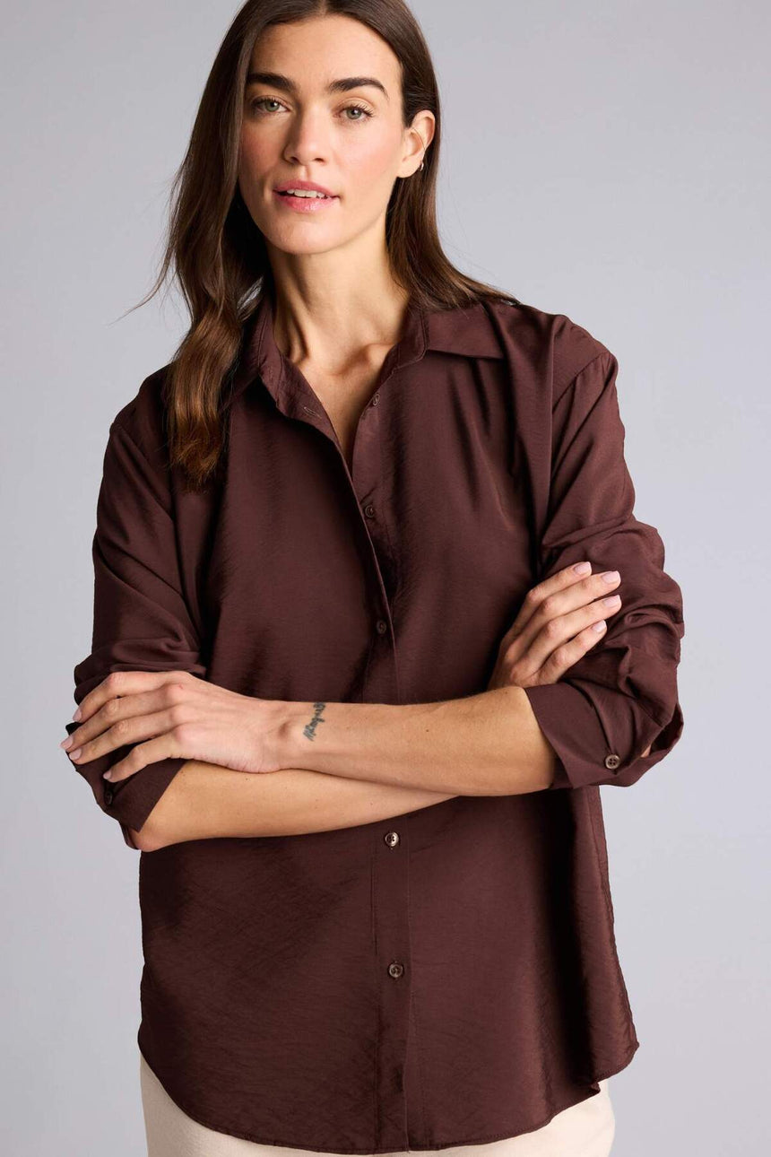 Defacto Kadın Long Sleeve Shirt E4350AX - Kahverengi