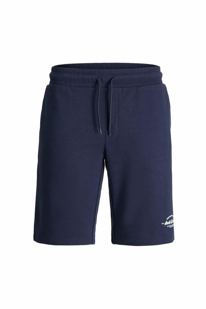 JACK&JONES JPSTGORDON BRANDON SWEAT SHORTS MID 12292136 - Koyu Lacivert