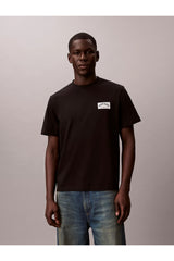 Calvin Klein Erkek SS 20S EASY COLLEGIATE BADGE TEE LV04RF294G - Siyah