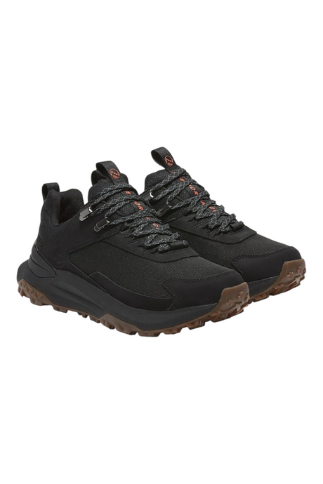 Sporline Timberland Motion Access siyah su geçirmez erkek spor ayakkabı, bağcıklı tasarım ve tırtıklı taban yapısı.
