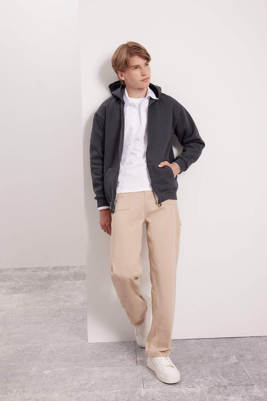 Defacto Çocuk Cardigan X7382A6 - Antrasit