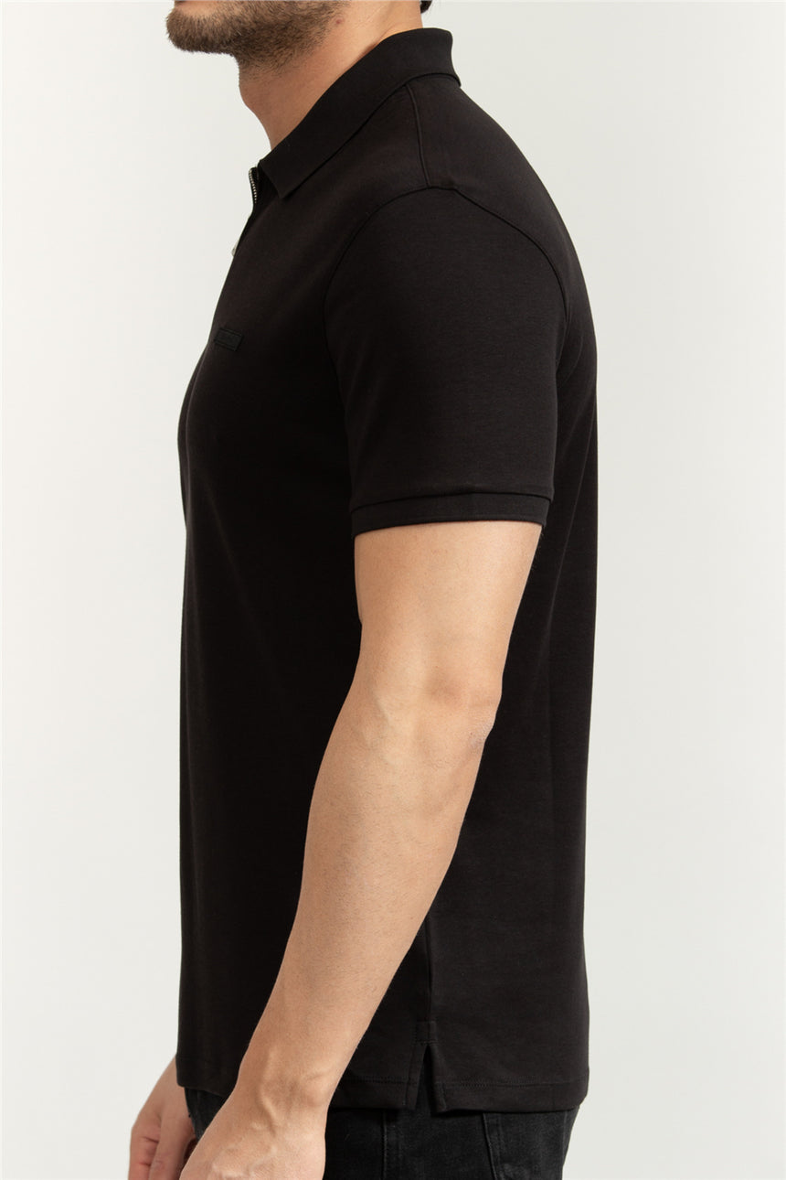 Calvin Klein Erkek SS SUPIMA ZIP POLO LV04LE255G - Siyah