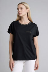 Defacto Kadın Short Sleeve T-Shirt K7701AZ - Siyah