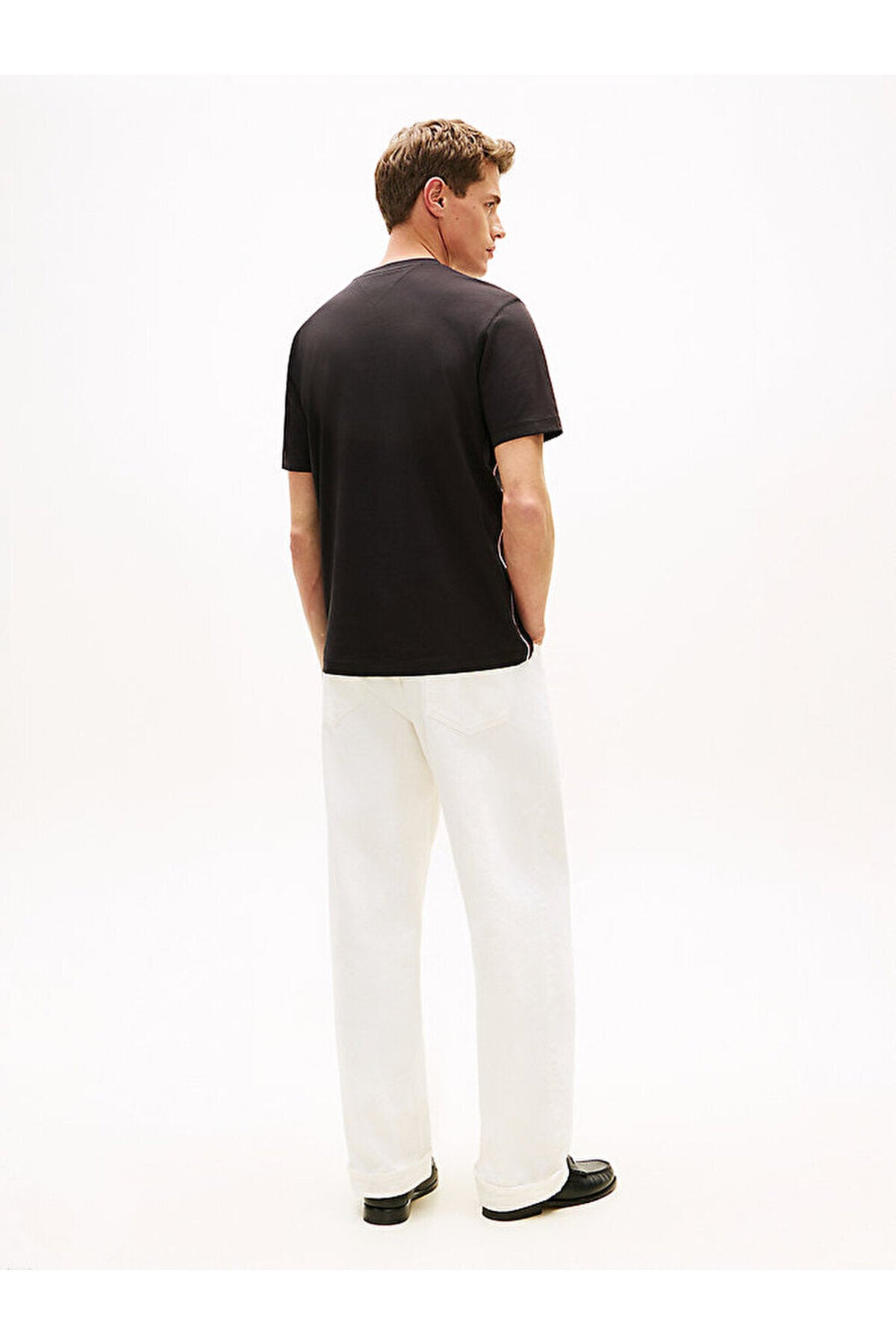 Tommy Hilfiger MW0MW42393BDS Erkek T-Shirt - Siyah