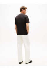 Tommy Hilfiger Erkek GLOBAL STRIPE TEE MW0MW42393BDS - Siyah