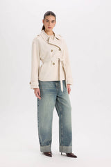 Defacto Kadın Trenchcoat B9705Ax - Kum Beji