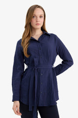 Defacto KADIN Woven Top G8505AX - Koyu Lacivert