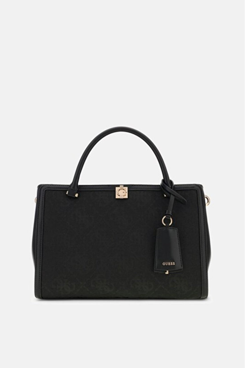 GUESS KADIN AUDREY LOGO GIRLFRIEND SATCHEL HWJG9755070 - Siyah