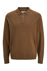 JACK&JONES PULLOVER 12268210 - Kahverengi/ Turuncu