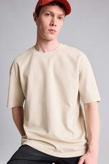 DeFacto X3926AZ Erkek T-Shirt - Açık Kahve
