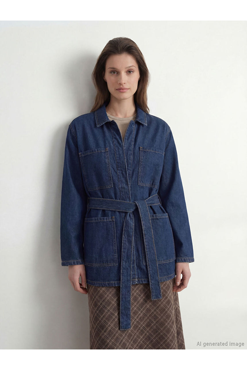 LCW KADIN S6LQ95B8 CKT,LORA-DENIM-C-TKM-6S - Koyu Mavi