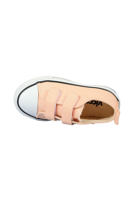 Sporline Vicco pudra pembe renkli, cırt cırtlı kanvas kadın sneaker ayakkabı