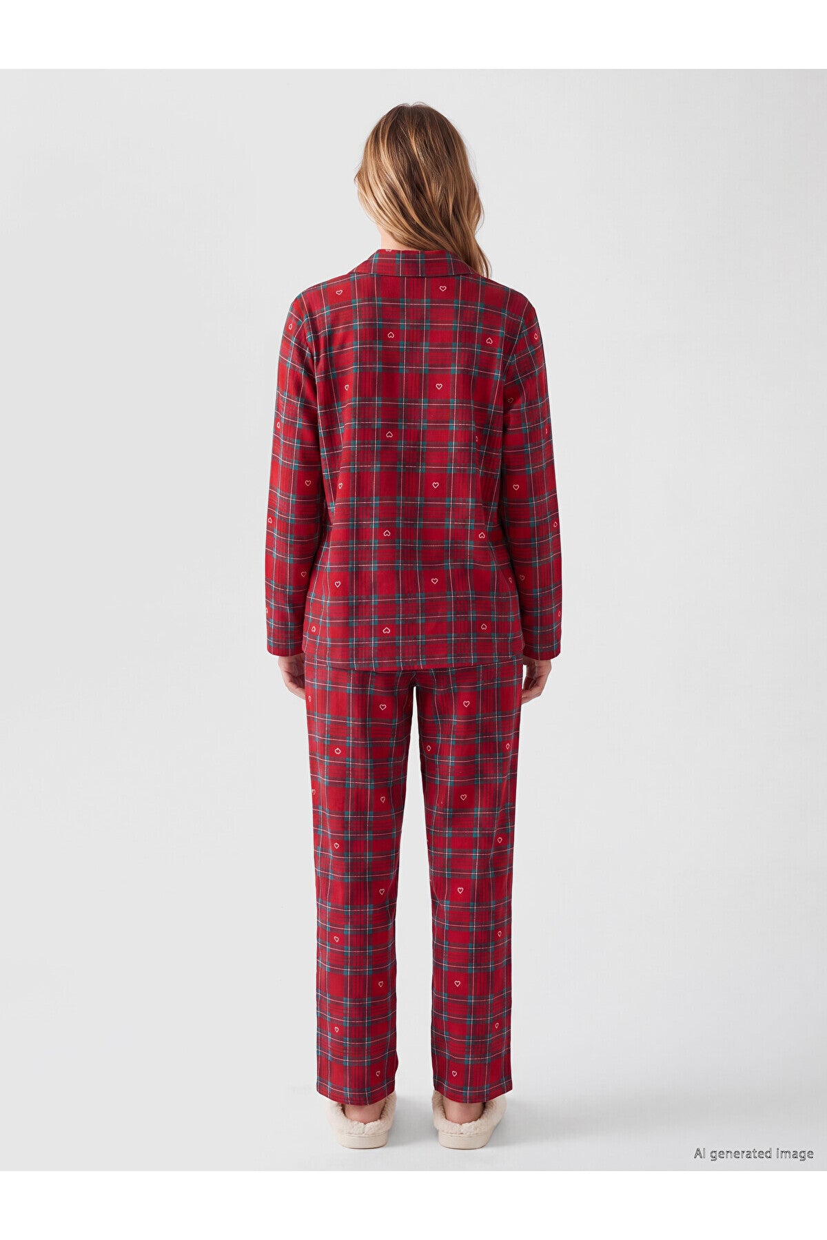 LC Waikiki Kadın Pijama Takımı W6P698D8 - Kırmızı
