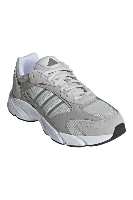 Sporline adidas Crazychaos 2000 gri kadın sneaker, süet deri ve tekstil detaylı, beyaz kauçuk tabanlı spor ayakkabı
