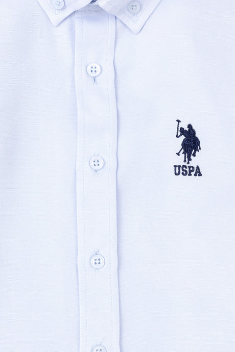 US POLO ASSN ERKEK COCUK DOKUMA GÖMLEK 1840423 - AÇIK MAVİ