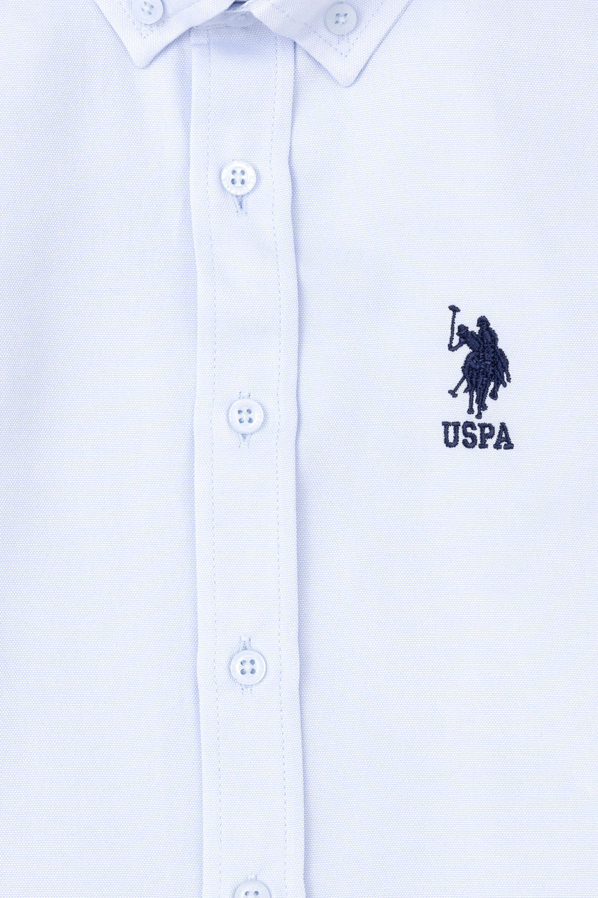US POLO ASSN ERKEK COCUK DOKUMA GÖMLEK 1840423 - AÇIK MAVİ
